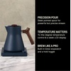 Fellow Corvo EKG Electric Tea Kettle-Electric Pour Over Coffee and Tea Pot-Quick Heating Electric Kettles-Temperature Control & Built-In Brew Timer-Matte White with Maple Handle-0.9 Liter(Stone Blue with Walnut Handle + Lid Pull)