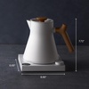 Fellow Corvo EKG Pro Electric Tea Kettle – Quick Heating, Precise Temperature Control Electric Kettle, Scheduling, Built-in Brew Timer for Boiling Water – Matte White with Maple Handle – 0.9 Liter(Woodland with Walnut Handle)