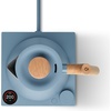 Fellow Corvo EKG Pro Electric Tea Kettle – Quick Heating, Precise Temperature Control Electric Kettle, Scheduling, Built-in Brew Timer for Boiling Water – Matte White with Maple Handle – 0.9 Liter(Hazy Blue with Maple Handle + Lid Pull)
