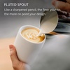 Fellow Eddy Steaming Pitcher – Milk Frother Pitcher with Fluted Spout, Premium Barista Tools for Precision Latte Art, 18/8 Stainless Steel, Graphite, 18oz Jug(Polished Graphite)