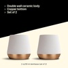 Fellow Junior Demitasse Double Wall Ceramic Coffee Mug – Refined and Sophisticated Espresso Cups, Matte White, 2.3 oz Shot Cup (Set of 2)