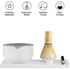 Fellow Matcha Set, Complete Matcha Tea Kit with Ceramic Bowl, Bamboo Whisk & Stand, Stainless Steel Spoon, Sifter, & Tea Tray, Matte Black Set(Matte White)