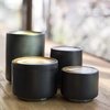 Fellow Monty Latte Art Cup 11oz – Double Wall Insulated Ceramic Coffee Mug for Cappuccino, Espresso & Barista, Stackable, Dishwasher Safe, Matte Black(Matte Black)