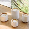 Fellow Monty Latte Art Cup 11oz – Double Wall Insulated Ceramic Coffee Mug for Cappuccino, Espresso & Barista, Stackable, Dishwasher Safe, Matte Black(Matte White)