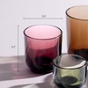 Fellow Pirch Cappuccino Glasses 6.5 oz Artisanal Cups, Set of 2, Dishwasher Safe Coffee Glasses for Milk & Espresso Drinks – Amber(Smoke)