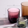 Fellow Pirch Cappuccino Glasses 6.5 oz Artisanal Cups, Set of 2, Dishwasher Safe Coffee Glasses for Milk & Espresso Drinks – Amber(Woodland)