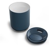 Fellow Rocky Lowball Tumbler Set of 2 – ​​Insulated Stainless Steel Cocktail Tumblers with Ceramic Interior and Swivel Pebble Lid – 10 oz, Matte Black(Stone Blue)