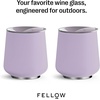 Fellow Ruby Wine Tumbler Set of 2 – ​​Insulated Stainless Steel Wine and Cocktail Tumblers with Ceramic Interior and Swivel Pebble Lid – 12 oz, Peri Twinkle(Peri Twinkle – Pack of 2)