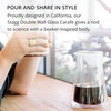 Fellow Stagg Double Wall Coffee Carafe – Vessel for Pour Over Manual Coffee Maker, Handblown Borosilicate Glass Decanter, 20 oz Clear Pitcher