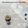 Fellow Stagg EKG Pro Electric Gooseneck Kettle – Pour-Over Coffee and Tea, Quick Heating, Precise Temperature Control, Scheduling, Built-in Brew Timer, Matte White, 0.9 Liter(Matte White with Maple Wood Handle)