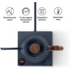 Fellow Stagg EKG Pro Electric Gooseneck Kettle – Pour-Over Coffee and Tea, Quick Heating, Precise Temperature Control, Scheduling, Built-in Brew Timer, Matte White, 0.9 Liter(Stone Blue with Walnut Handle)