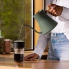 Fellow Stagg EKG Pro Electric Gooseneck Kettle – Pour-Over Coffee and Tea, Quick Heating, Precise Temperature Control, Scheduling, Built-in Brew Timer, Matte White, 0.9 Liter(Smoke Green with Maple Wood Handle)