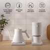Fellow Stagg EKG Pro Electric Gooseneck Kettle – Pour-Over Coffee and Tea, Quick Heating, Precise Temperature Control, Scheduling, Built-in Brew Timer, Matte White, 0.9 Liter(Matte White with Maple Wood Handle)