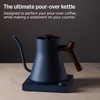 Fellow Stagg EKG Pro Electric Gooseneck Kettle – Pour-Over Coffee and Tea, Quick Heating, Precise Temperature Control, Scheduling, Built-in Brew Timer, Matte White, 0.9 Liter(Stone Blue with Walnut Handle)
