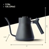 Fellow Stagg Stovetop Pour-Over Coffee and Tea Kettle – Gooseneck Teapot with Precision Pour Spout, Built-In Thermometer, Matte White, 1 Liter(Matte Black)