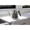 Fellow Stagg Stovetop Pour-Over Coffee and Tea Kettle – Gooseneck Teapot with Precision Pour Spout, Built-In Thermometer, Matte White, 1 Liter(Polished Steel)