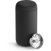 Fellow 12 oz Carter Move Travel Mug – Vacuum-Insulated Stainless Steel Travel Coffee Mug – Coffee Tumbler with Ceramic Interior and Splash Guard – Cargo Green(Matte Black)
