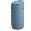 Fellow 12 oz Carter Slide Travel Mug – One-Handed Slide Lid, Vacuum Insulated Stainless Steel Tumbler with Ceramic Interior for Hot and Cold Drinks, Leak-Proof and Dishwasher Safe, Matte Black(Hazy Blue)