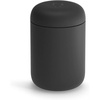 Fellow 12 oz Carter Wide Travel Mug – Wide Mouth Vacuum-Insulated Stainless Steel Coffee Mug – Tea and Coffee Tumbler – Travel Coffee Mug with Ceramic Interior – Stone Blue(Matte Black)