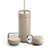 Fellow 16 oz Carter Bundle (3 in 1) Travel Mug with Slide-Lock, Move & Cold Lids with Straw – To-Go Coffee Tumbler, Ceramic Interior & Vacuum-Insulated Stainless Steel – Coffee Cups-Matte White(Sand Dune)