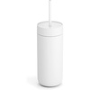 Fellow 16 oz Carter Cold Tumbler – Spill-Resistant Straw Lid, Stainless Steel Vacuum-Insulated Cup with Ceramic Interior and Reusable Straw for Cold Drinks,Fits Cup Holders,Dishwasher Safe,Smoke Green(Matte White)