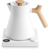 Fellow Corvo EKG Electric Tea Kettle-Electric Pour Over Coffee and Tea Pot-Quick Heating Electric Kettles-Temperature Control & Built-In Brew Timer-Matte White with Maple Handle-0.9 Liter(Matte White with Maple Handle)