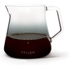 Fellow Mighty Small Glass Carafe – Manual Pour Over Coffee Beaker and Tea Steeper, Borosilicate Glass Decanter, 16.9 oz Clear Container(SMOKE GREY)