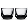 Fellow Pirch Espresso Glasses 3.5 oz Artisanal Cups, Set of 2, Dishwasher Safe Coffee Glasses for Espresso Shots & Latte Art – Woodland(Smoke)