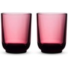 Fellow Pirch Latte Glasses 11 oz Artisanal Cups, Set of 2, Dishwasher Safe Coffee Glasses for Espresso Drinks & Latte Art – Woodland(Garnet)