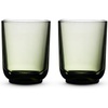 Fellow Pirch Latte Glasses 11 oz Artisanal Cups, Set of 2, Dishwasher Safe Coffee Glasses for Espresso Drinks & Latte Art – Woodland(Woodland)