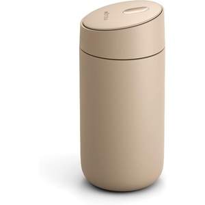 Fellow 12 oz Carter Slide Travel Mug – One-Handed Slide Lid, Vacuum Insulated Stainless Steel Tumbler with Ceramic Interior for Hot and Cold Drinks, Leak-Proof and Dishwasher Safe, Matte Black(Sand Dune)