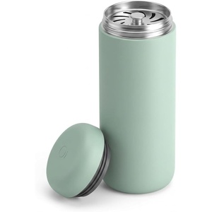 Fellow 16 oz Carter Move Travel Mug – Vacuum-Insulated Stainless Steel Travel Coffee Mug – Coffee Tumbler with Ceramic Interior and Splash Guard – Smoke Green(Mint Chip)