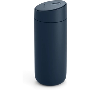 Fellow 16 oz Carter Slide Travel Mug – One-Handed Slide Lid, Vacuum Insulated Stainless Steel Tumbler with Ceramic Interior for Hot and Cold Drinks, Leak-Proof and Dishwasher Safe, Matte Black(Stone Blue)