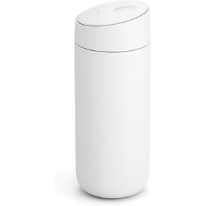 Fellow 16 oz Carter Slide Travel Mug – One-Handed Slide Lid, Vacuum Insulated Stainless Steel Tumbler with Ceramic Interior for Hot and Cold Drinks, Leak-Proof and Dishwasher Safe, Matte Black(Matte White)