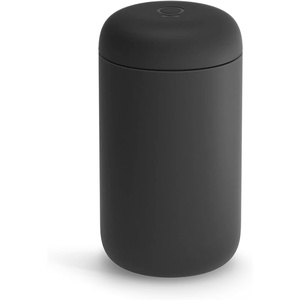 Fellow Carter Coffee Mug 16 oz For Travel – Wide Mouth Vacuum-Insulated Stainless Steel Tea and Coffee Tumbler with Ceramic Interior – Matte Black(Matte Black)