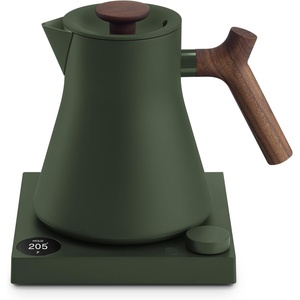 Fellow Corvo EKG Pro Electric Tea Kettle – Quick Heating, Precise Temperature Control Electric Kettle, Scheduling, Built-in Brew Timer for Boiling Water – Matte White with Maple Handle – 0.9 Liter(Woodland with Walnut Handle)