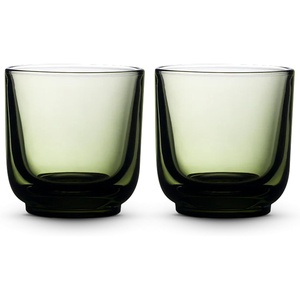 Fellow Pirch Cappuccino Glasses 6.5 oz Artisanal Cups, Set of 2, Dishwasher Safe Coffee Glasses for Milk & Espresso Drinks – Amber(Woodland)