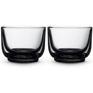 Fellow Pirch Cortado Glasses 4.5 oz Artisanal Cups, Set of 2, Dishwasher Safe Coffee Glasses for Espresso Drinks & Latte Art – Smoke(Smoke)