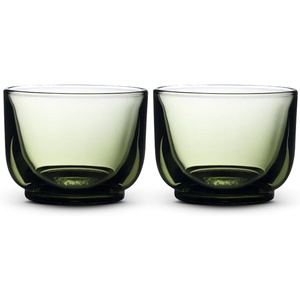 Fellow Pirch Cortado Glasses 4.5 oz Artisanal Cups, Set of 2, Dishwasher Safe Coffee Glasses for Espresso Drinks & Latte Art – Smoke(Woodland)