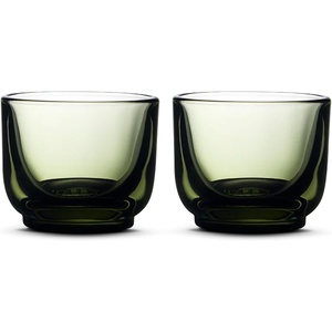 Fellow Pirch Espresso Glasses 3.5 oz Artisanal Cups, Set of 2, Dishwasher Safe Coffee Glasses for Espresso Shots & Latte Art – Woodland(Woodland)