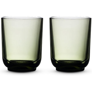 Fellow Pirch Latte Glasses 11 oz Artisanal Cups, Set of 2, Dishwasher Safe Coffee Glasses for Espresso Drinks & Latte Art – Woodland(Woodland)
