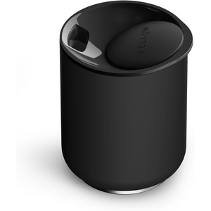 Fellow Rocky Lowball Tumbler Set of 2 – ​​Insulated Stainless Steel Cocktail Tumblers with Ceramic Interior and Swivel Pebble Lid – 10 oz, Matte Black(Matte Black)