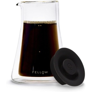 Fellow Stagg Double Wall Coffee Carafe – Vessel for Pour Over Manual Coffee Maker, Handblown Borosilicate Glass Decanter, 20 oz Clear Pitcher