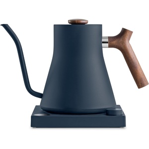 Fellow Stagg EKG Pro Electric Gooseneck Kettle – Pour-Over Coffee and Tea, Quick Heating, Precise Temperature Control, Scheduling, Built-in Brew Timer, Matte White, 0.9 Liter(Stone Blue with Walnut Handle)