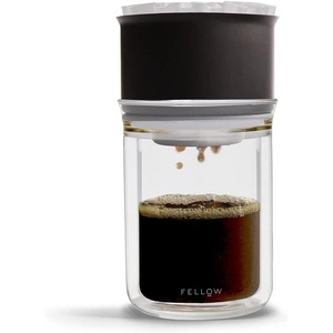 Fellow Stagg [XF] Pour-Over Coffee Maker Set – Stainless Steel Dripper, 20 oz Double Wall Glass Carafe & 30 Paper Filters, Built-in Ratio Aid, No Plastic Brewing, Matte Black([X] Set – Dripper  Tasting Glass  & Filters)