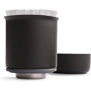 Fellow Stagg [XF] Pour-Over Coffee Maker Set – Stainless Steel Dripper, 20 oz Double Wall Glass Carafe & 30 Paper Filters, Built-in Ratio Aid, No Plastic Brewing, Matte Black([XF] Dripper & Filters)