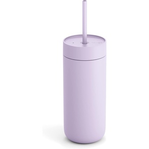Fellow 16 oz Carter Cold Travel Mug for Water, Iced Tea, Coffee, Smoothies, Iced Coffee & more – Stainless Steel Vacuum-Insulated Iced Coffee tumbler with Spill Resistant lid and straw – Sienna(Peri Twinkle)